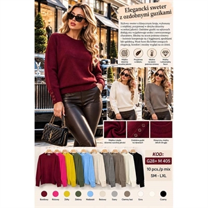 Sweter damski okrągły  S/M-L/XL