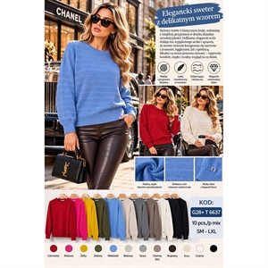 Sweter damski okrągły  S/M-L/XL