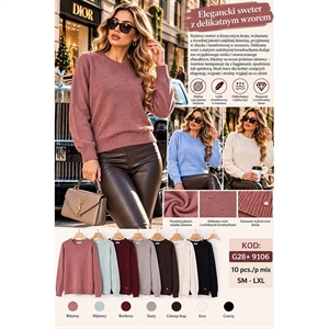 Sweter damski okrągły  S/M-L/XL