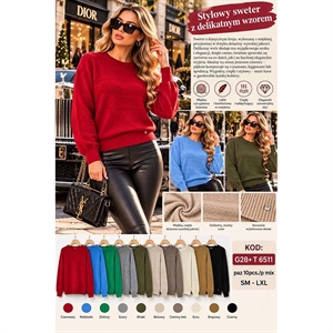 Sweter damski okrągły  S/M-L/XL
