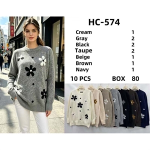 Sweter damski okrągły