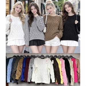 Sweter damski okrągły