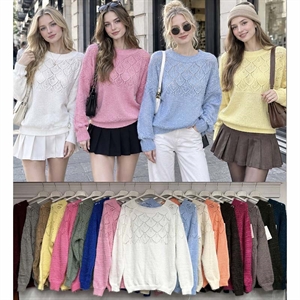 Sweter damski okrągły