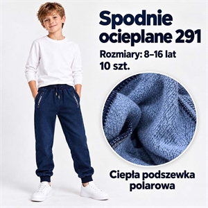Spodnie ocieplane chłopięce  8-16 lat