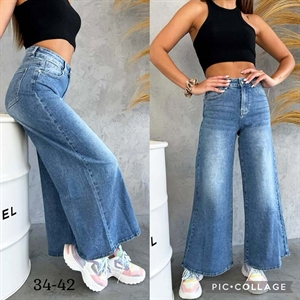Jeansy szerokie nogawki  34-42