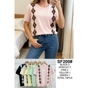 Sweter damski z krótkim rękawem