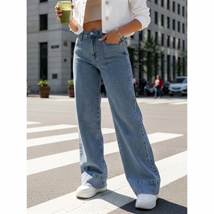 Jeansy szerokie nogawki  XS-XL