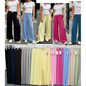 Spodnie szerokie nogawki damskie produkt Włoski