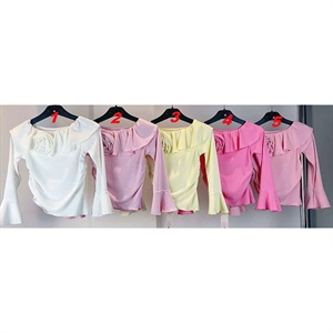 Bluzka dziewczęca prążek  4-14 lat