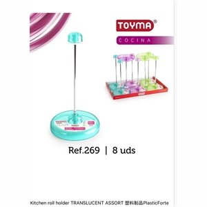 Uchwyt na ręczniki papierowe, przezroczysty, zestaw