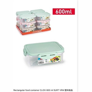 Pojemnik na żywność Prostokątny pojemnik na żywność klik 600ml