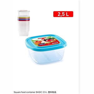 Pojemnik na żywność kwadratowy podstawowy 2,5L