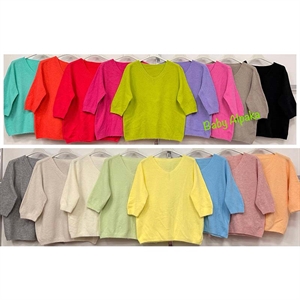 Sweter damski z krótkim rękawem - Produkt Włoski