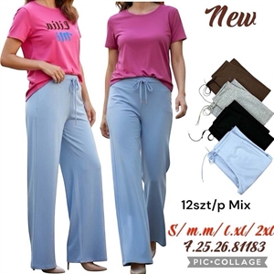 Spodnie damskie szerokie nogawki (S-2XL)