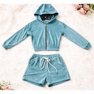 Komplet welurowy dziewczęcy  6-16 lat