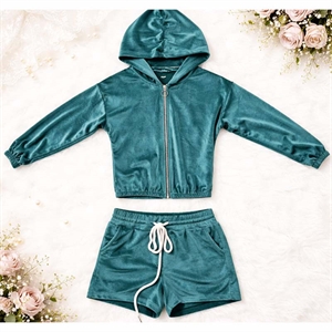 Komplet welurowy dziewczęcy  6-16 lat