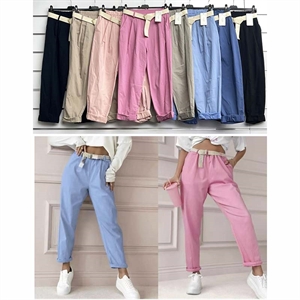 Spodnie damskie z paskiem produkt Włoski