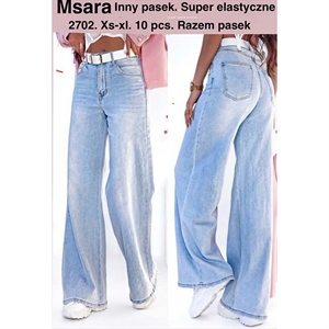 Jeansy szerokie nogawki M'sara  XS-XL