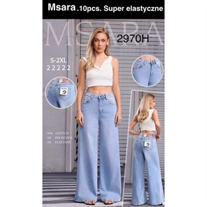 Jeansy szerokie nogawki M'sara  S-2XL
