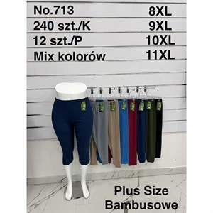 Legginsy krótkie bambusowe damskie Big Size  8XL-11XL