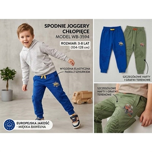 Spodnie dresowe chłopięce  3-8 lat