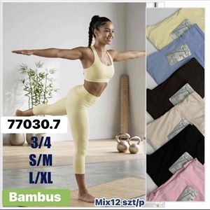 Legginsy bambusowe damskie 3/4  S/M-L/XL