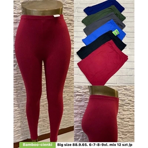 Legginsy cienki bambusowe damskie Big Size  6XL-9XL