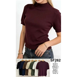 Sweter damski z krótkim rękawem