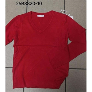 Sweter damski z dekoltem w serek