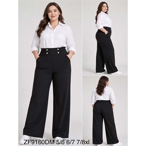 Spodnie szerokie nogawki damskie Big Size  5/6XL-7/8XL