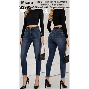 Jeansy damskie Msara  25-31(XS-XL)