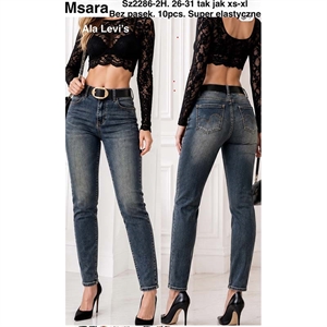 Jeansy damskie Msara  26-31(XS-XL)