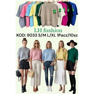 Sweter damski z krótkim rękawem  S/M-L/XL
