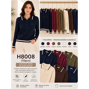 Sweter damski z dekoltem w serek
