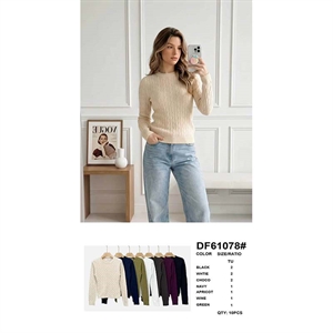 Sweter damski okrągły