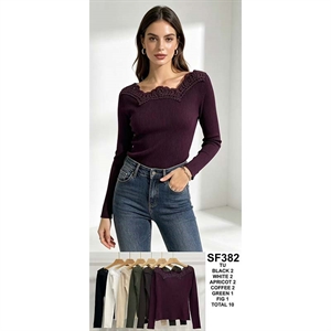 Sweter damski okrągły