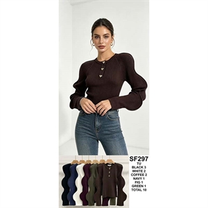 Sweter damski okrągły