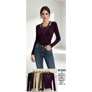 Sweter damski okrągły
