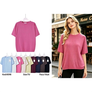 Sweter damski z krótkim rękawem