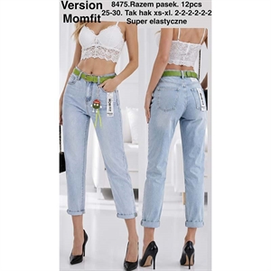 Jeansy mom fit  25-30(XS-XL)