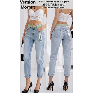 Jeansy mom fit  25-30(XS-XL)