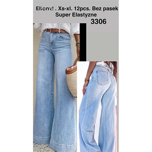 Jeansy szerokie nogawki  XS-XL