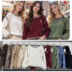 Sweter damski okrągły