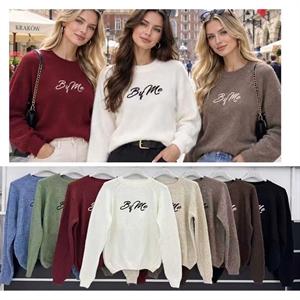 Sweter damski okrągły