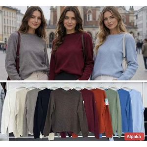 Sweter damski okrągły