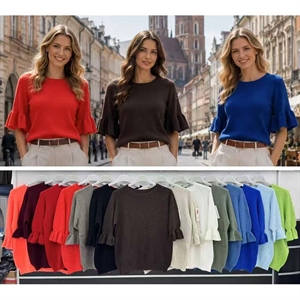 Sweter damski z krótkim rękawem