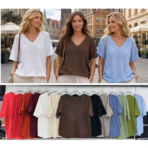 Sweter damski z krótkim rękawem