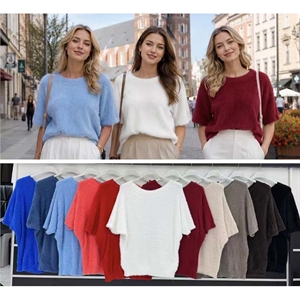 Sweter damski z krótkim rękawem