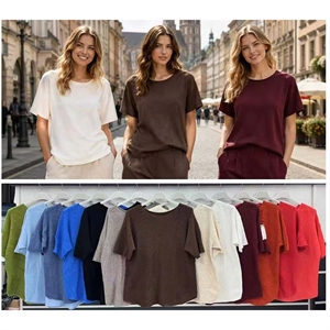 Sweter damski z krótkim rękawem