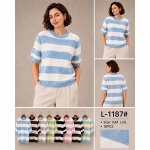 Sweter damski z krótkim rękawem  S/M-L/XL